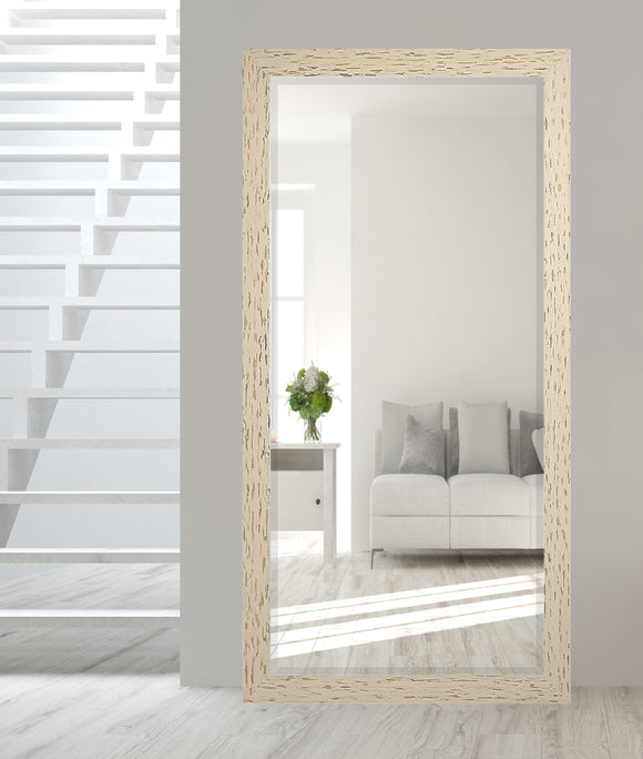 American Made Rayne Cream and Black Beveled Tall Mirror (R0104BT) *Suggested Retail*
