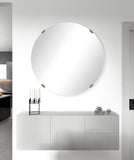 American Made Non-Beveled Frameless Round Wall Mirror (NB-1/4-FRMLS-RND-ANTQ GLD) *Suggested Retail*