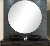 American Made Non-Beveled Frameless Round Wall Mirror (NB-1/4-FRMLS-RND-CHRM SQ) *Suggested Retail*