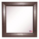 American Made Rayne Espresso Leather Square Wall Mirror Set (S023S Set of 4) *Suggested Retail*