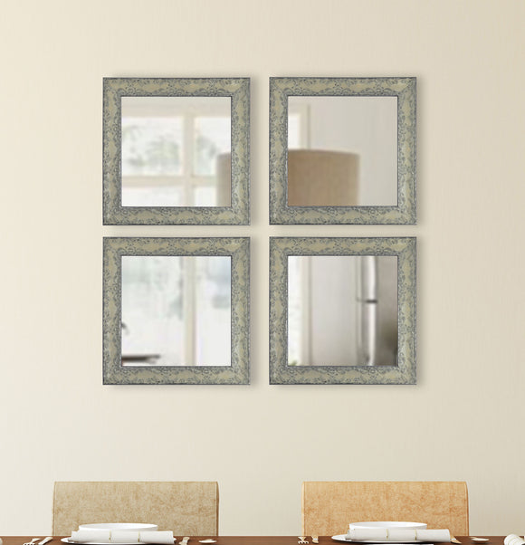 American Made Rayne McLaren Pewter Square Wall Mirror (S079S Set of 4) *Suggested Retail*
