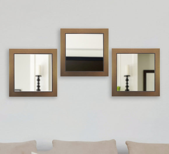 American Made Rayne Golden Lowe Square Mirror (S082MS Set of 3) *Suggested Retail*
