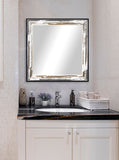American Made Rayne Brown and Cream Distressed Square Wall Mirror (S109) *Suggested Retail*