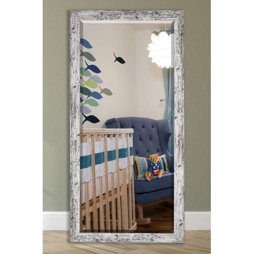 American Made Rayne Weathered White Farmhouse Beveled Tall Mirror (R093BT) *Suggested Retail*