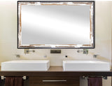 American Made Rayne Brown and Cream Distressed Double Vanity Mirror (DV109) *Suggested Retail*