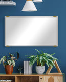 American Made Beveled Frameless Rectangular Wall Mirror (B-1/4-FRMLS-ANTQ GLD-36") *Suggested Retail*