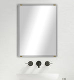 American Made Beveled Frameless Rectangular Wall Mirror (B-1/4-FRMLS-ANTQ GLD-36") *Suggested Retail*