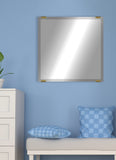 American Made Beveled Frameless Rectangular Wall Mirror (B-1/4-FRMLS-ANTQ GLD-31") *Suggested Retail*