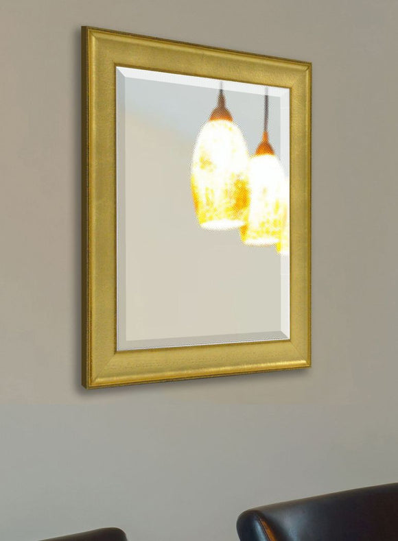 American Made Rayne Vintage Gold Beveled Wall Mirror (R057) *Suggested Retail*