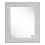 American Made Rayne White Washed Antique Beveled Wall Mirror (R059) *Suggested Retail*