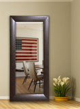 American Made Rayne Espresso Leather Beveled Tall Mirror (R023BT) *Suggested Retail*