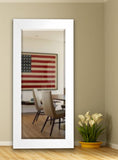American Made Rayne White Satin Wide Beveled Tall Mirror (R036BT) *Suggested Retail*
