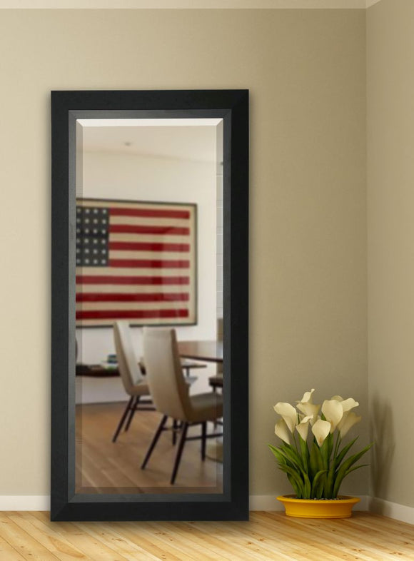 American Made Rayne Attractive Black Matte Beveled Tall Mirror (R053BT) *Suggested Retail*