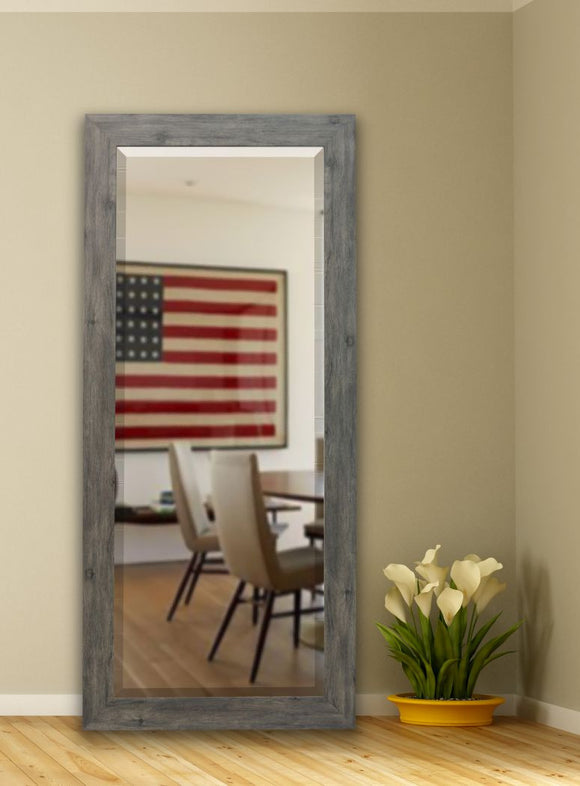 American Made Rayne Gray Barnwood Beveled Tall Mirror (R064BT) *Suggested Retail*