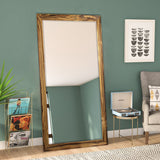 American Made Rayne Rustic Natural Wood Beveled Tall Mirror (R0103BT) *Suggested Retail*