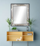 American Made Rayne Brown and Cream Distressed Beveled Wall Mirror (R109) *Suggested Retail*