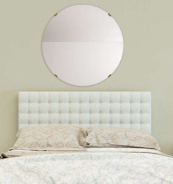 American Made Non-Beveled Frameless Round Wall Mirror (NB-1/4-FRMLS-RND-ANTQ GLD) *Suggested Retail*