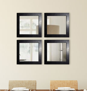American Made Rayne Black Superior Square Wall Mirror (S012S Set of 4) *Suggested Retail*