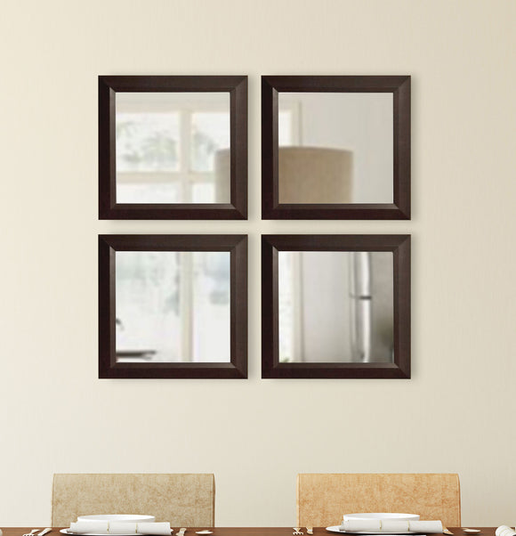 American Made Rayne Delta White Square Mirror (S087MS Set of 3