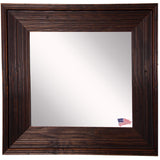 American Made Rayne Barnwood Brown Square Wall Mirror (S017S Set of 4) *Suggested Retail*