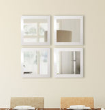 American Made Rayne Glossy White Square Wall Mirror Set (S021S Set of 4) *Suggested Retail*