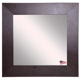 American Made Rayne Wide Brown Leather Square Wall Mirror (S022S Set of 4) *Suggested Retail*