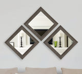 American Made Rayne McLaren Brown Square Wall Mirror (S078MS Set of 3) *Suggested Retail*