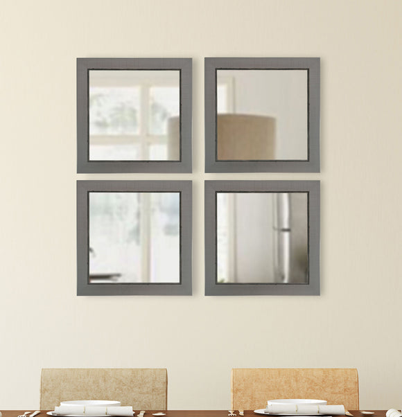 American Made Rayne Silver Swift Square Mirror (S083S Set of 4) *Suggested Retail*