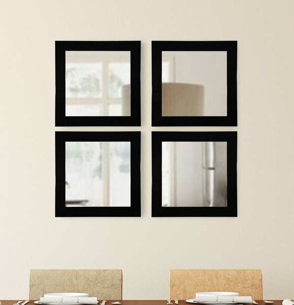 American Made Rayne Delta Black Square Mirror (S086S Set of 4) *Suggested Retail*