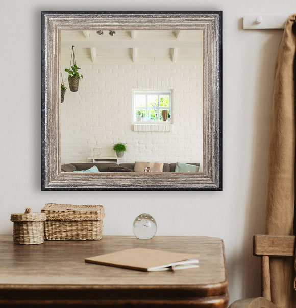 American Made Rayne Brown Brushed Square Wall Mirror (S108) *Suggested Retail*